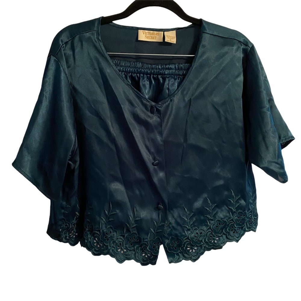 Vintage Victoria’s Secret Gold Label Green Pajamas short set
